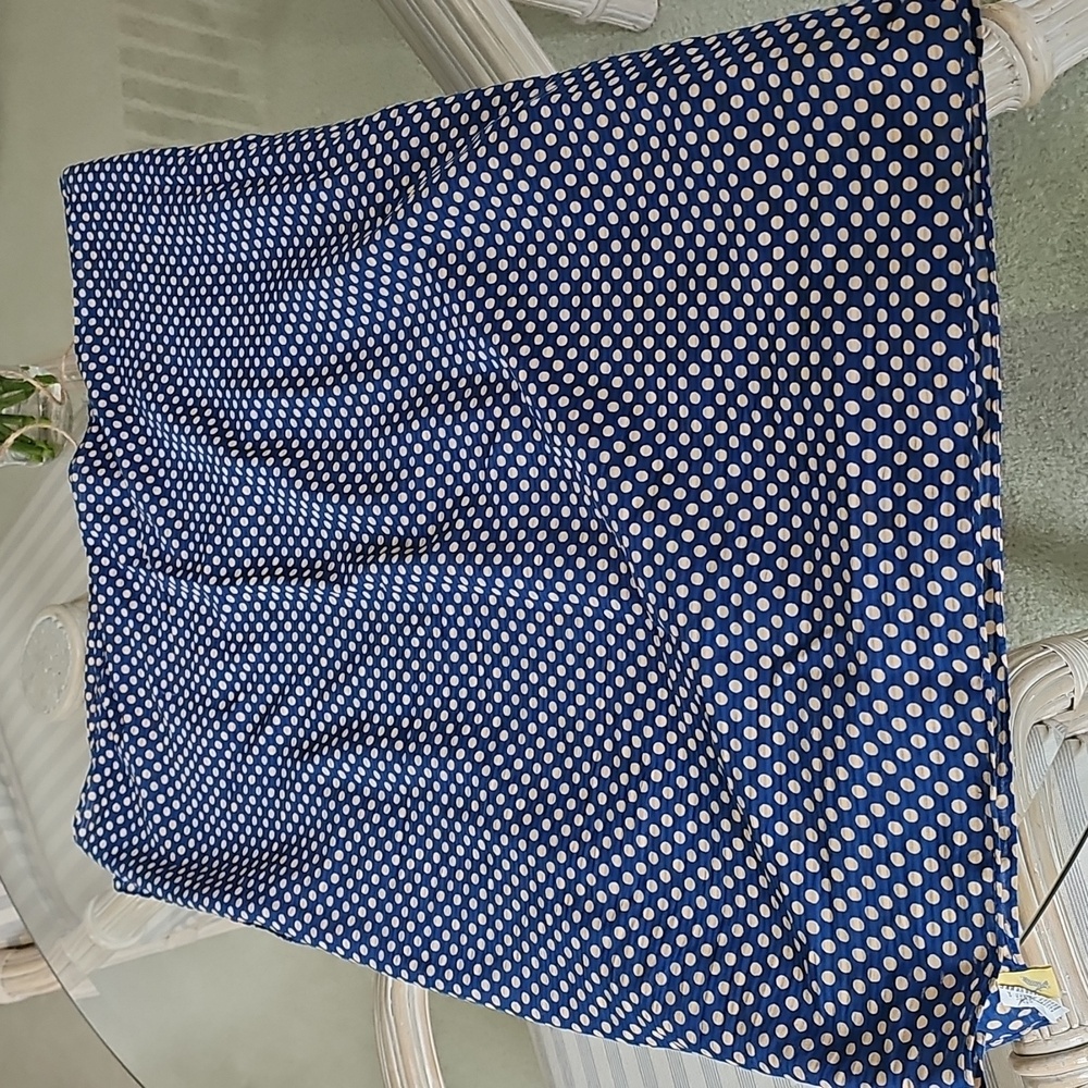 American Eagle Blue & Cream Polka Dot Scarf/shawl - Picture 3 of 7